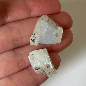 NWOT Bundle raw moonstone pendants (2 stones)